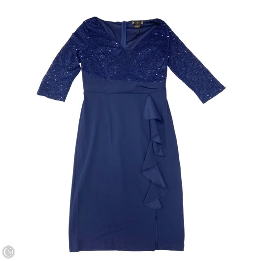 Dress Party Midi By Clothes Mentor In Navy, Size: M