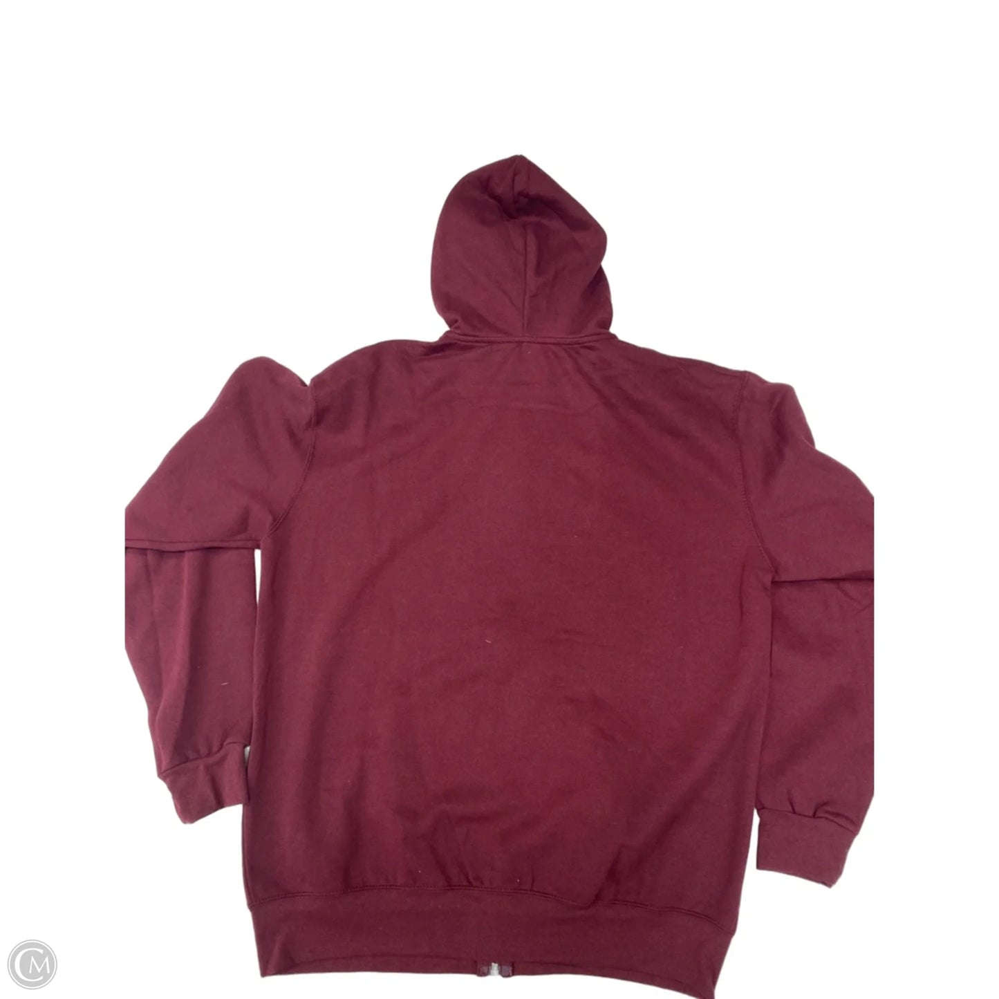 Sweatshirt Hoodie By Fruit Of The Loom In Maroon, Size: L