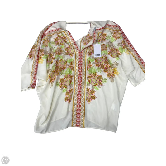 Top Short Sleeve By Rose And Olive In Ivory, Size: M