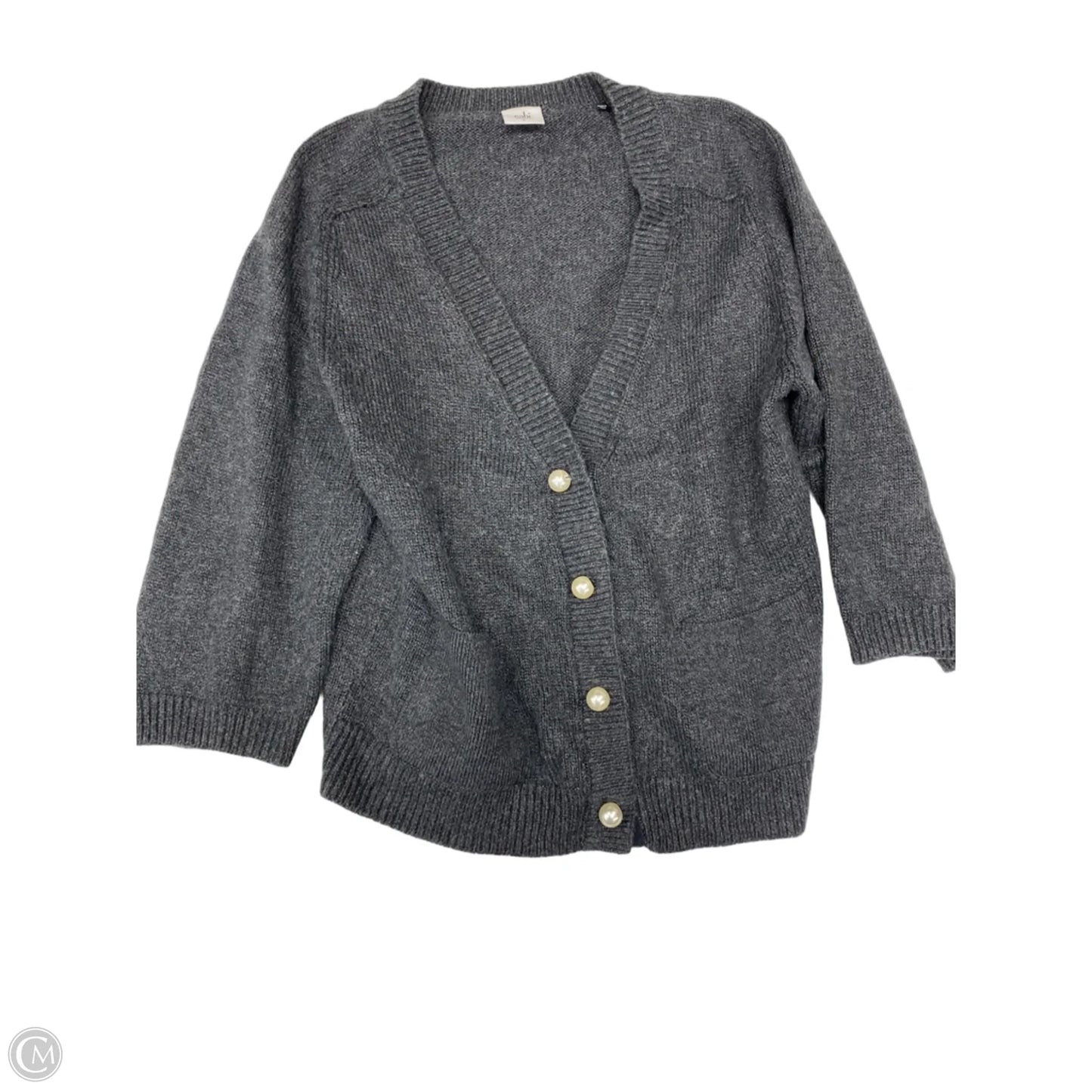 Sweater Cardigan By Cabi In Grey, Size: S