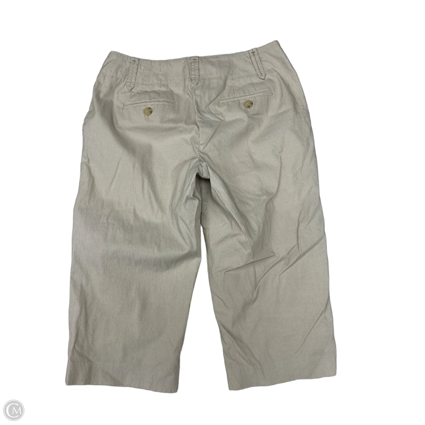 Pants Cropped By Loft In Tan & White, Size: 4