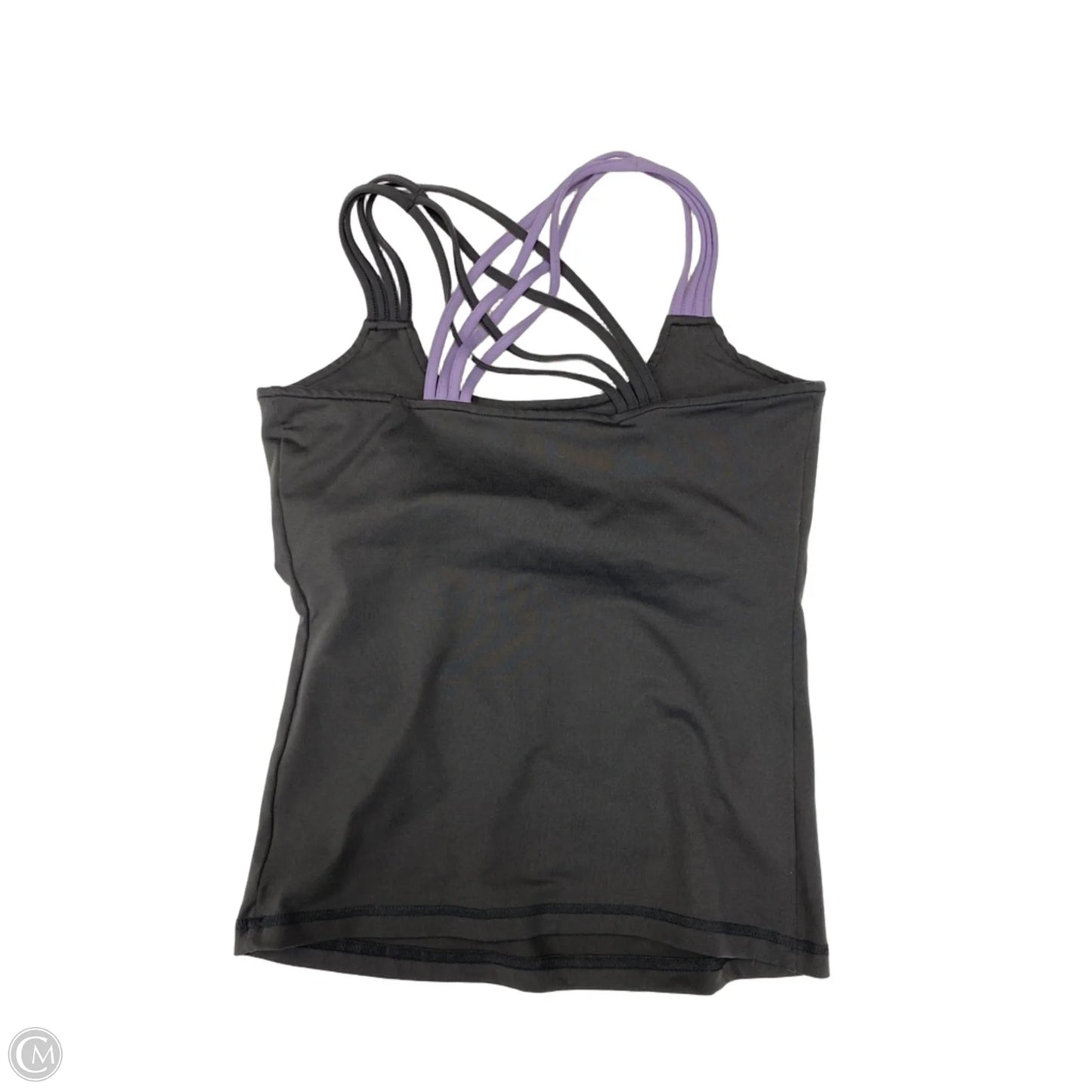 Athletic Tank Top By Calvin Klein In Grey & Purple, Size: Xs