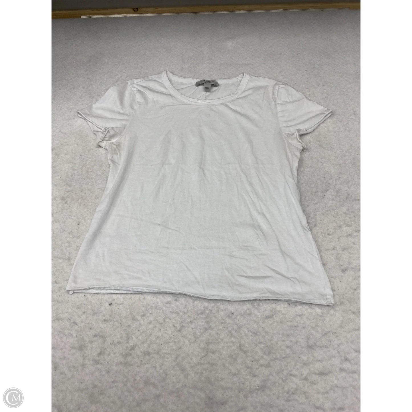 Top Short Sleeve Designer By All Saints In White, Size: M