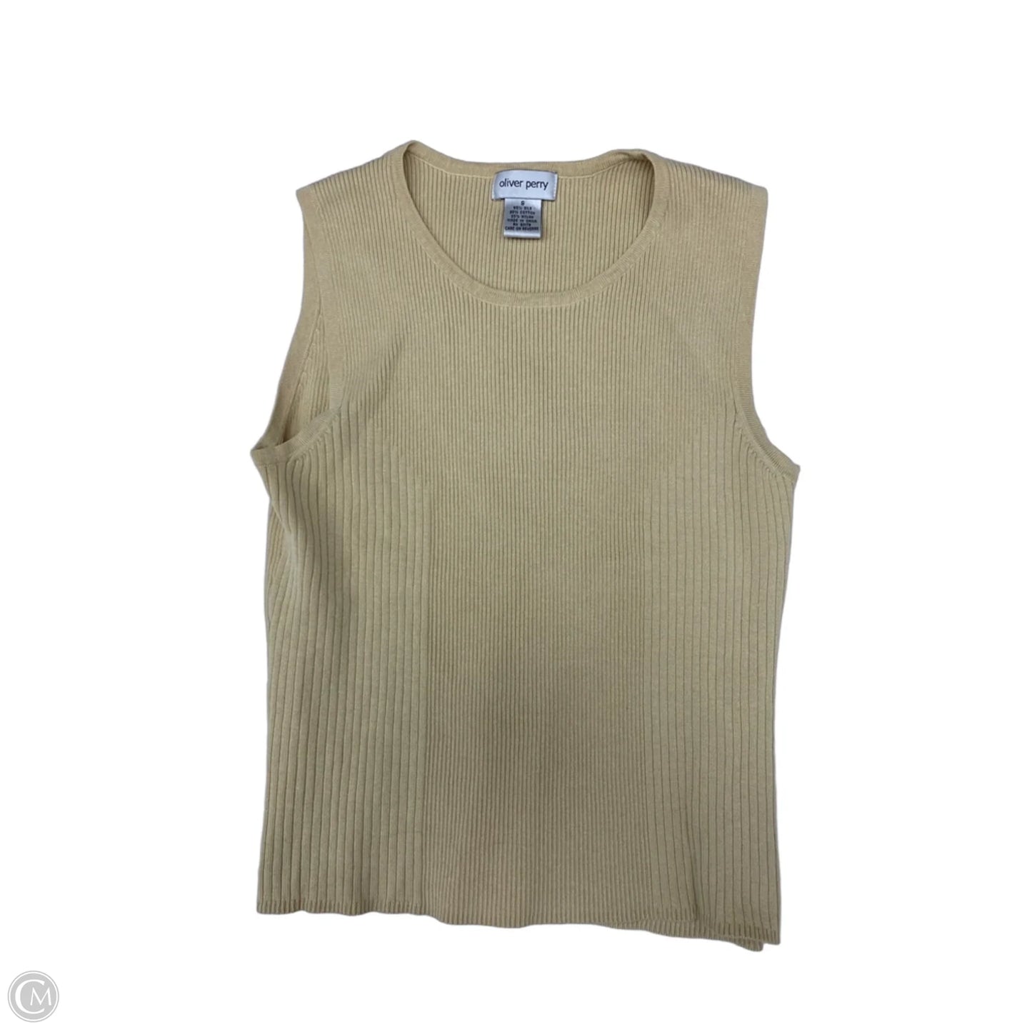 Top Sleeveless By Oliver Perry In Beige, Size: S