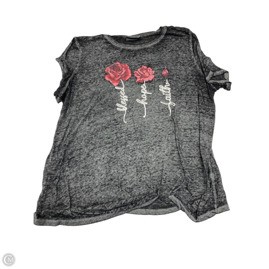 Top Short Sleeve By Cme In Black, Size: 3x