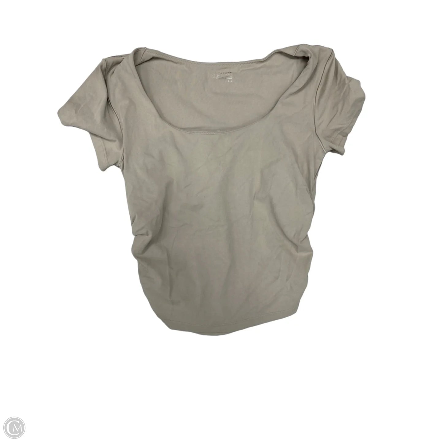 Athletic Top Short Sleeve By Aerie In Beige, Size: M