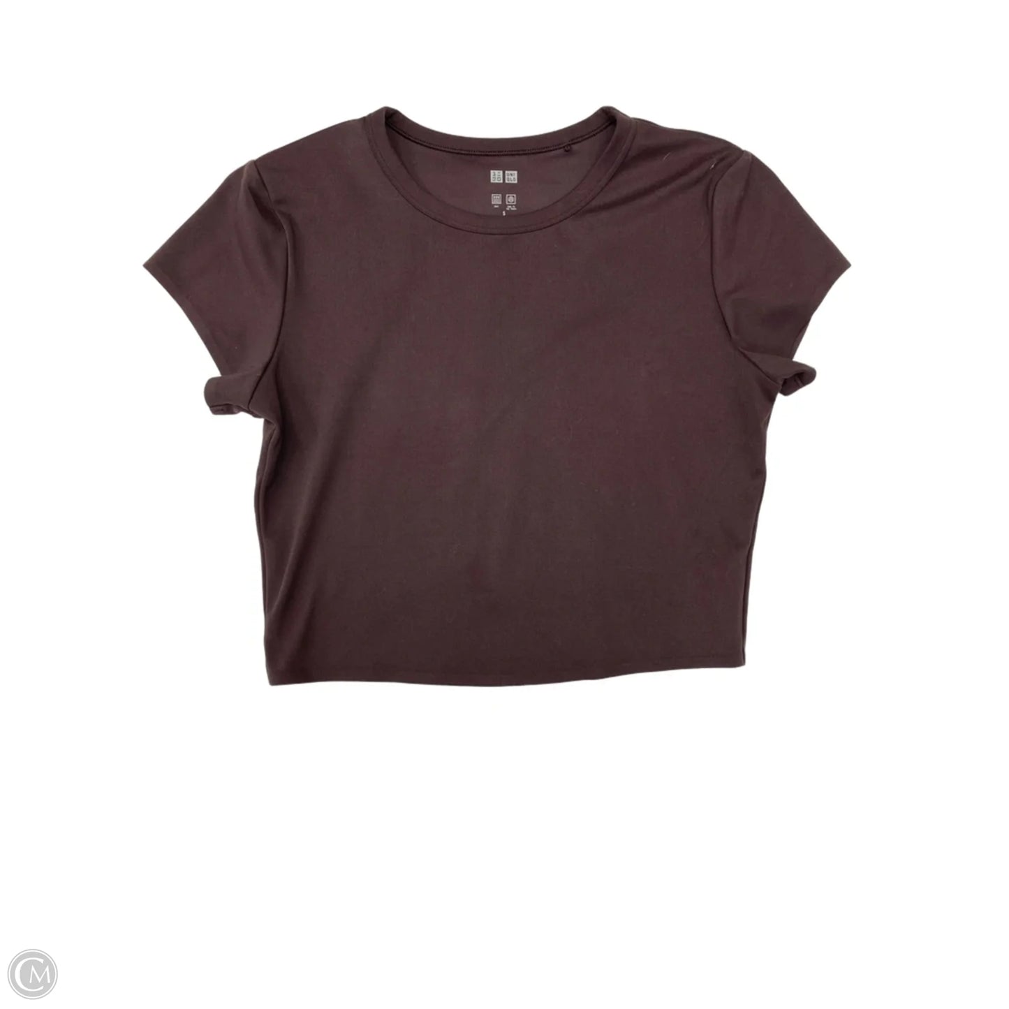 Top Short Sleeve Basic By Uniqlo In Brown, Size: S