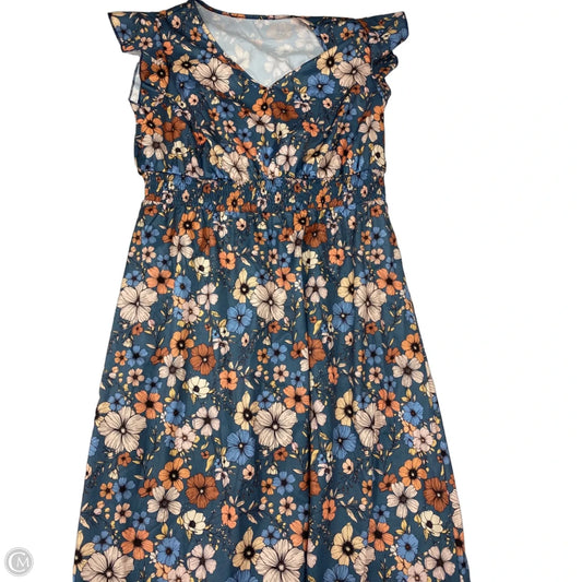Dress Casual Maxi By Shein In Floral Print, Size: 2x