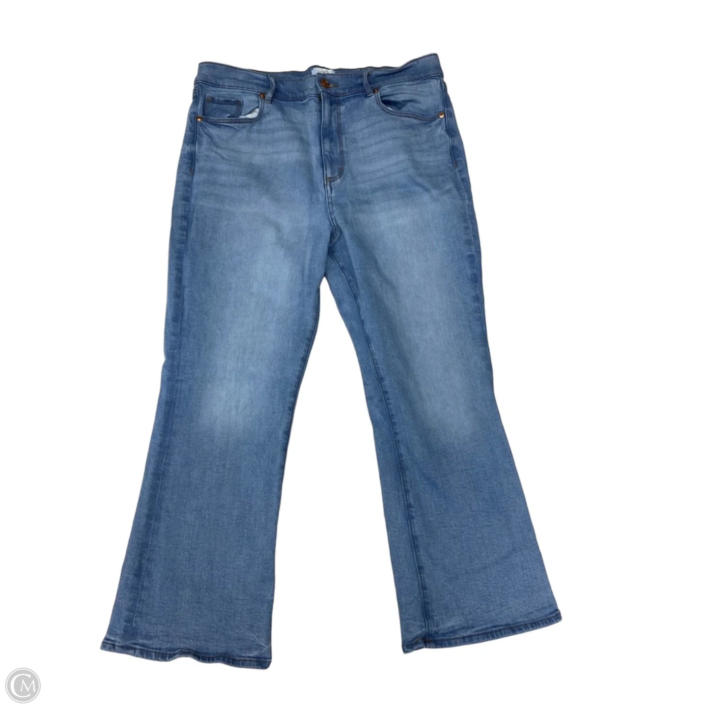 Jeans Cropped By Loft In Blue Denim, Size: 14