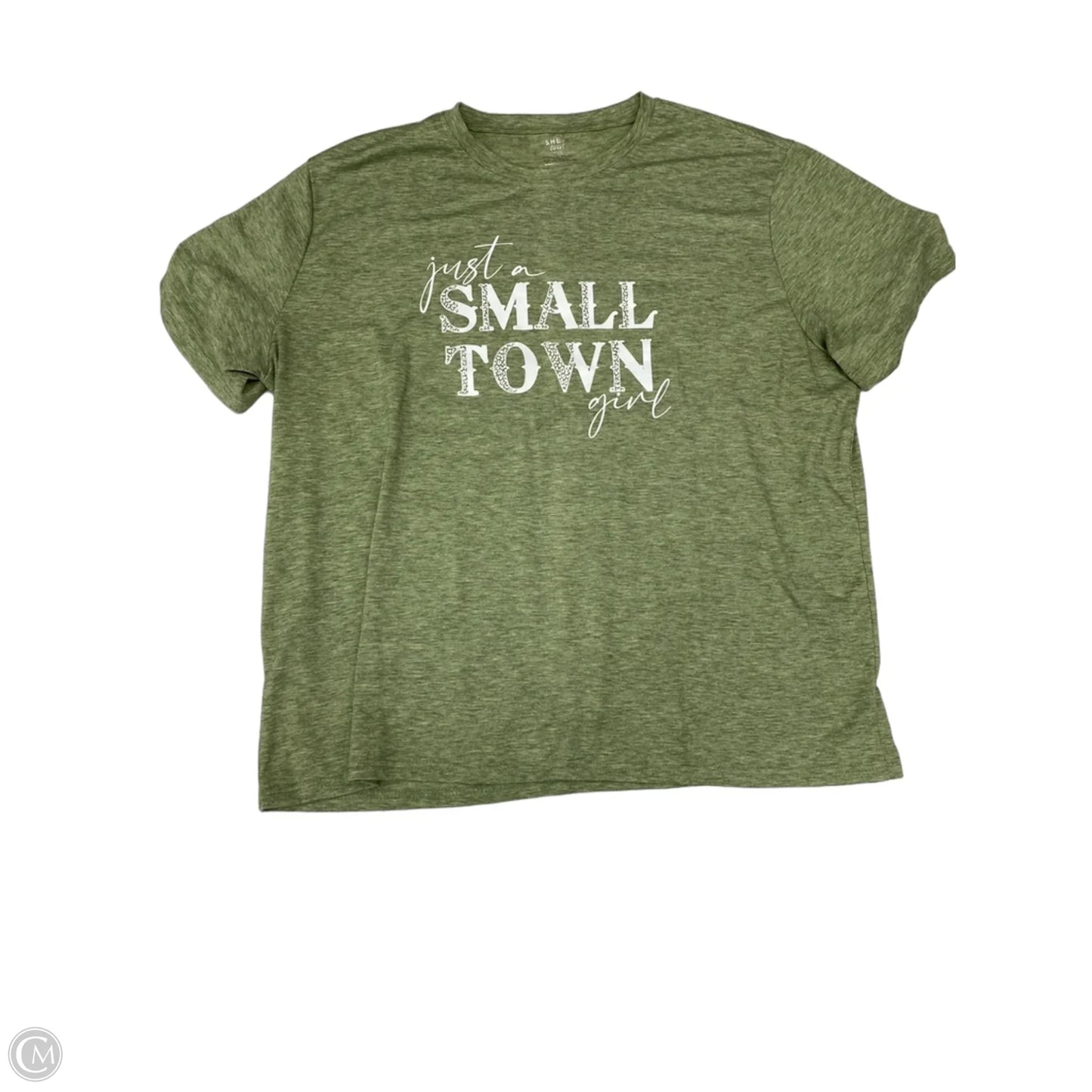 Top Short Sleeve By Shein In Green, Size: 2x