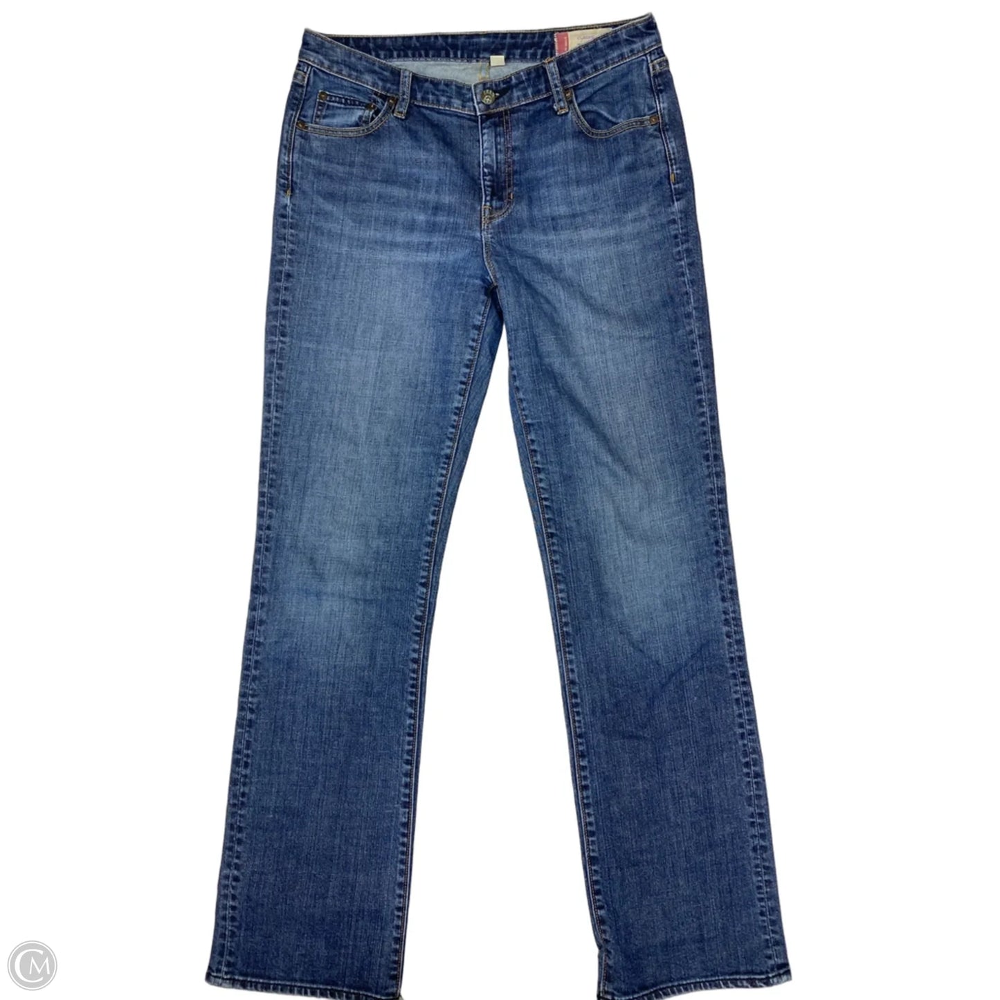 Jeans Straight By Gap In Blue Denim, Size: 10