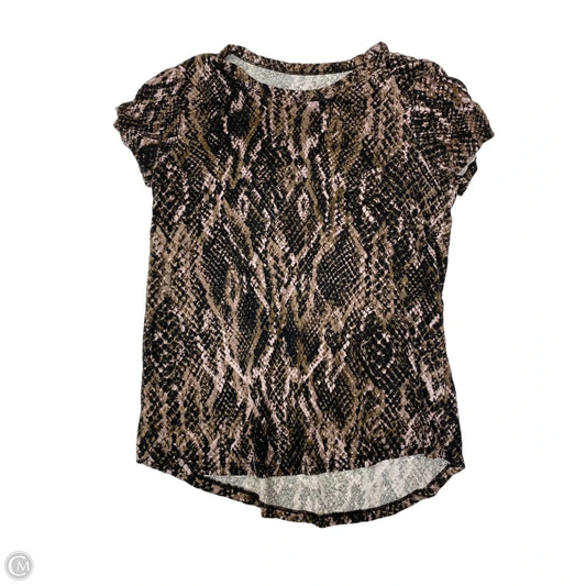 Top Short Sleeve By Clothes Mentor In Snakeskin Print, Size: S