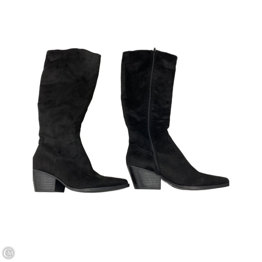 Boots Mid-calf Heels By Clothes Mentor In Black, Size: 7.5