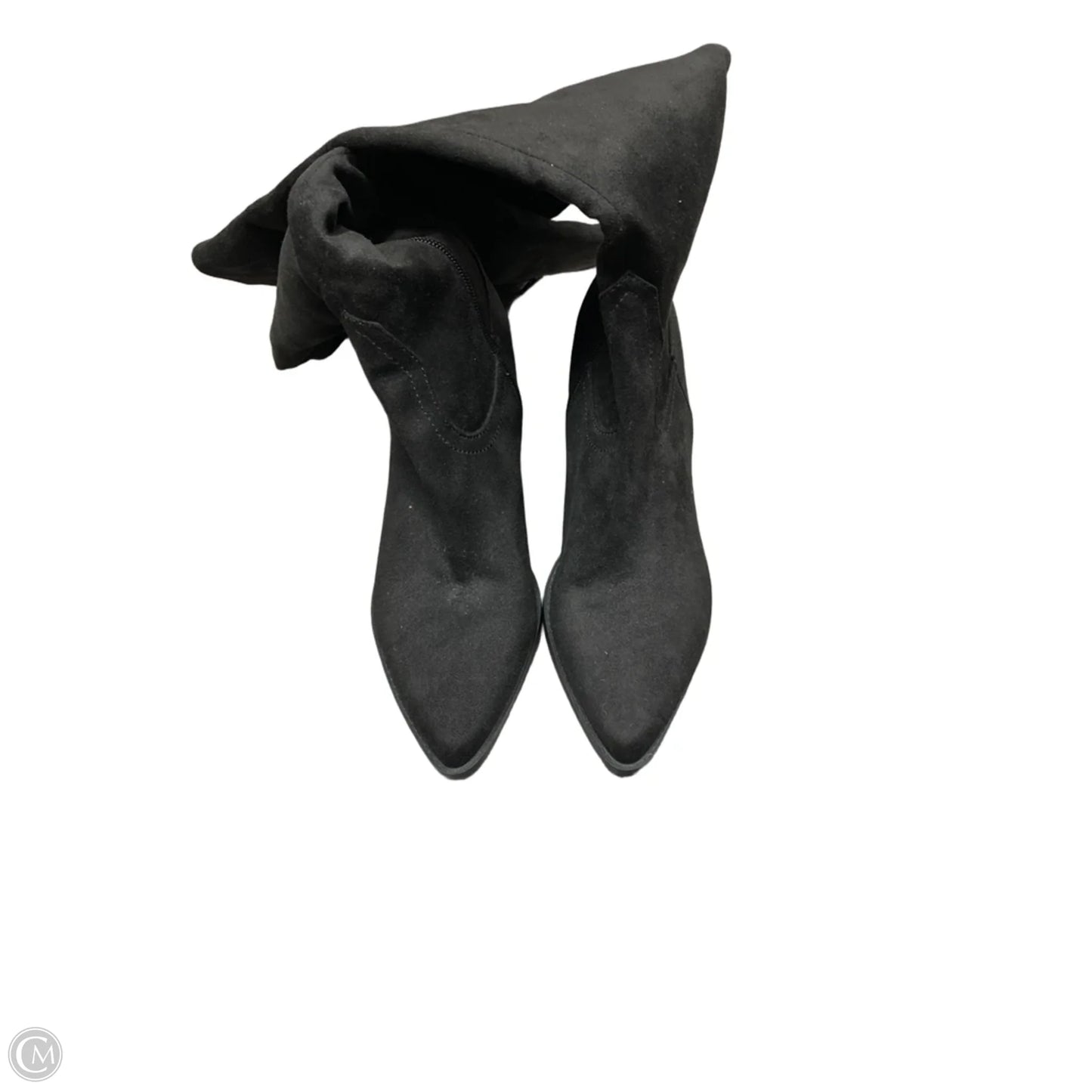 Boots Mid-calf Heels By Clothes Mentor In Black, Size: 7.5