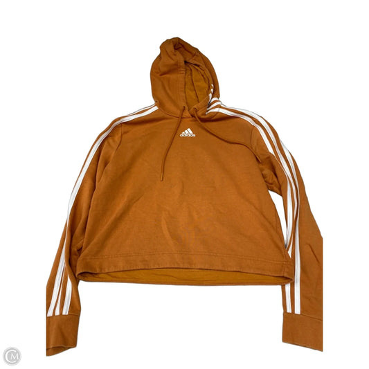 Athletic Sweatshirt Hoodie By Adidas In Yellow, Size: S