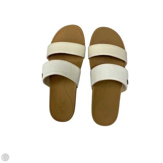 Sandals Flats By Reef In Ivory, Size: 9