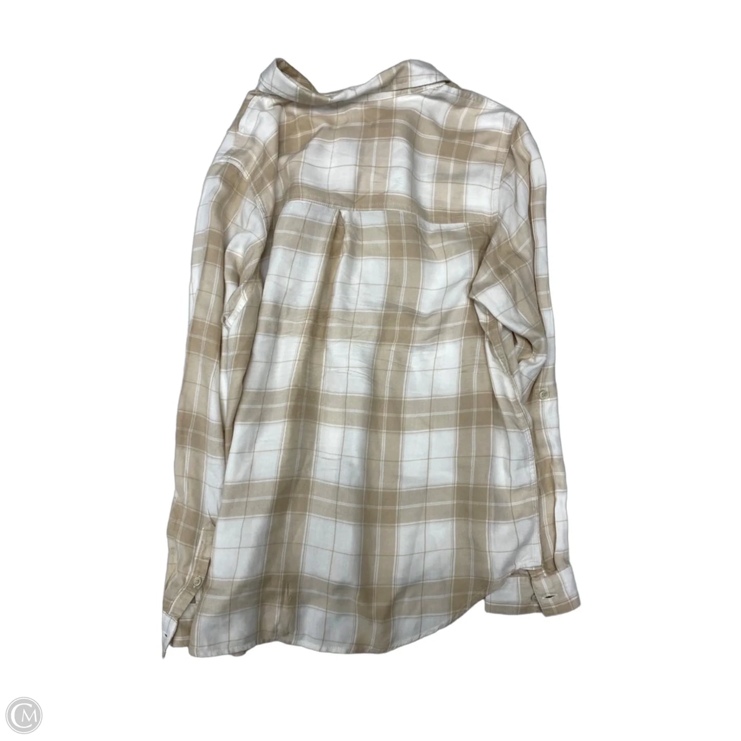Top Long Sleeve By Time And Tru In Plaid Pattern, Size: Xl