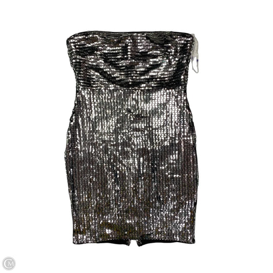 Dress Party Short By Haute Monde In Silver, Size: L