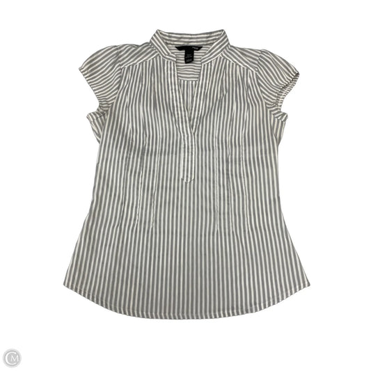 Top Short Sleeve By H&m In Striped Pattern, Size: Xs