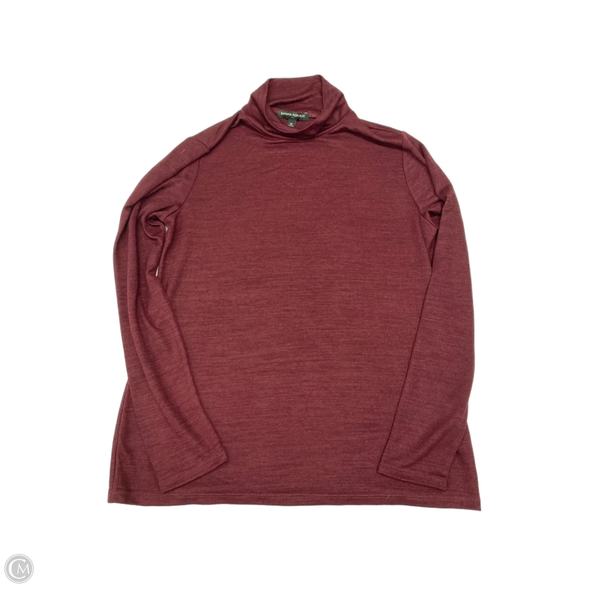 Top Long Sleeve Basic By Banana Republic In Maroon, Size: M
