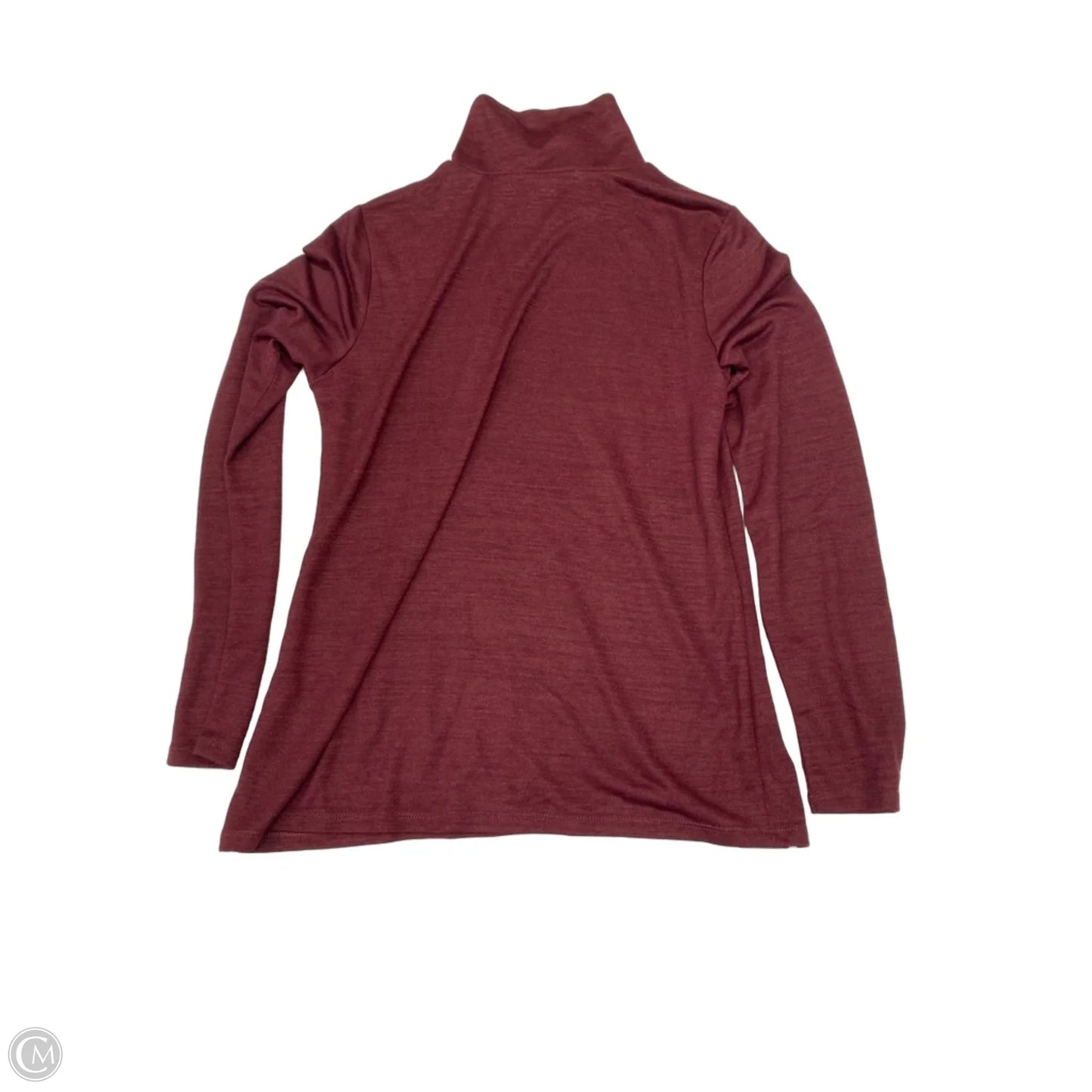 Top Long Sleeve Basic By Banana Republic In Maroon, Size: M