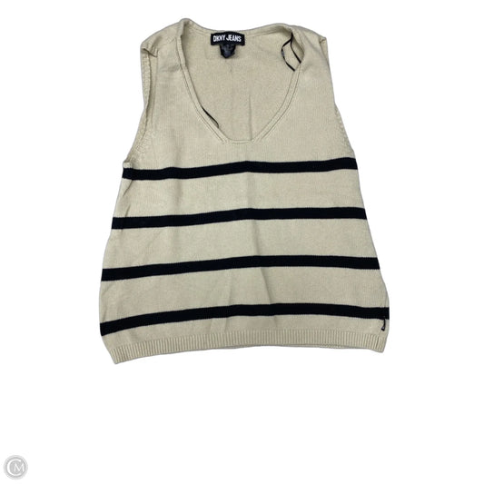 Top Sleeveless By Dkny In Black & Tan, Size: M