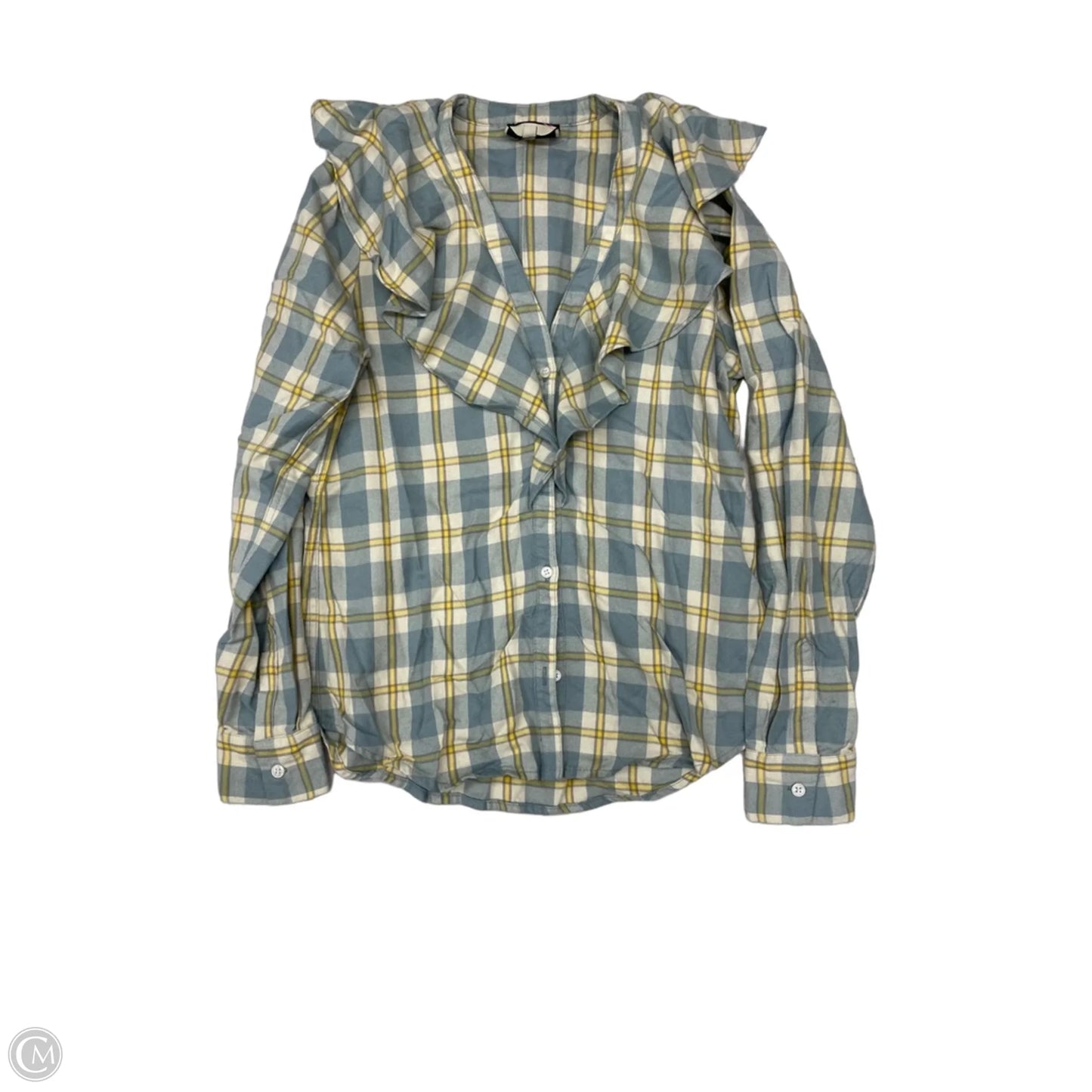 Top Long Sleeve By Tuckernuck In Plaid Pattern, Size: S