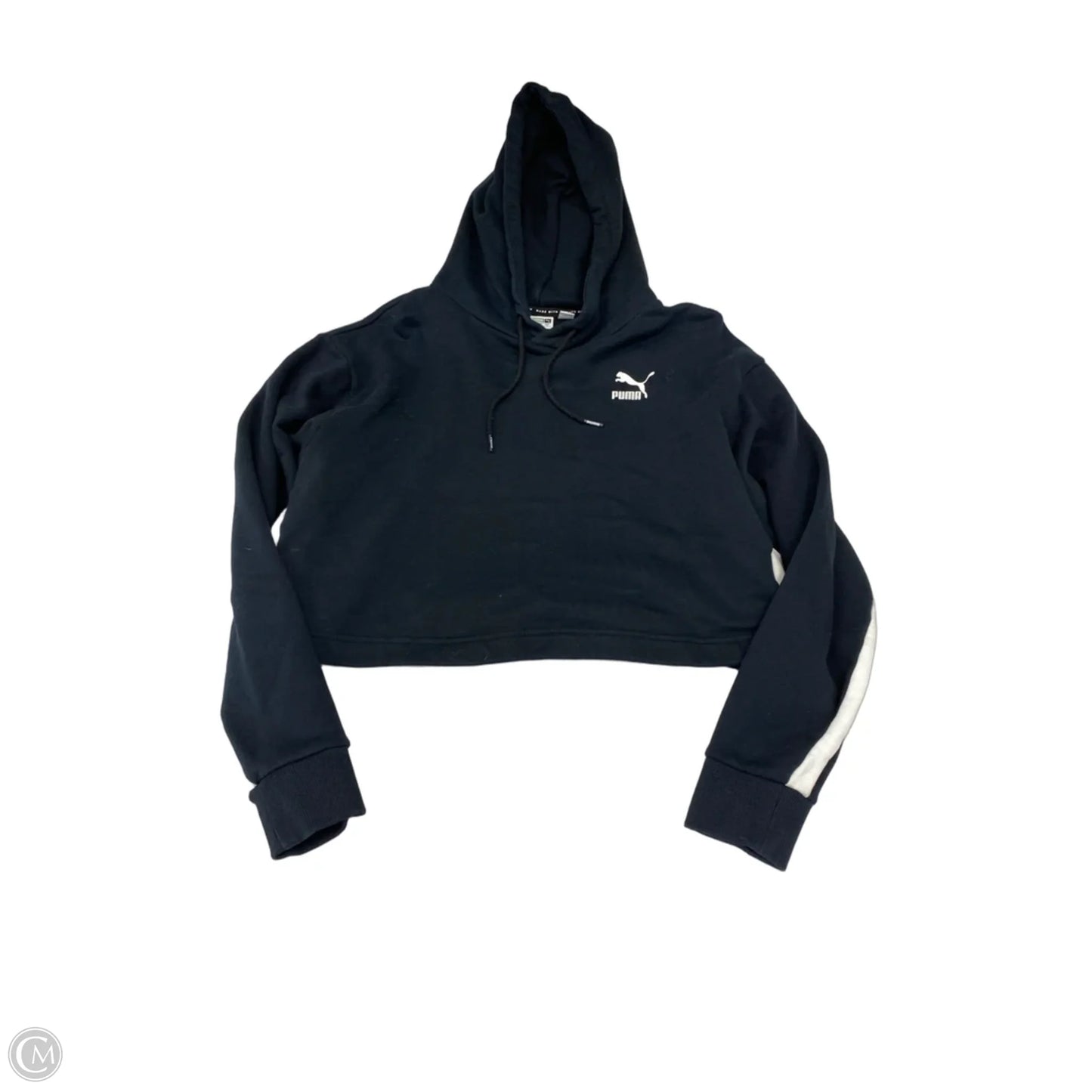 Athletic Sweatshirt Hoodie By Puma In Blue & White, Size: S