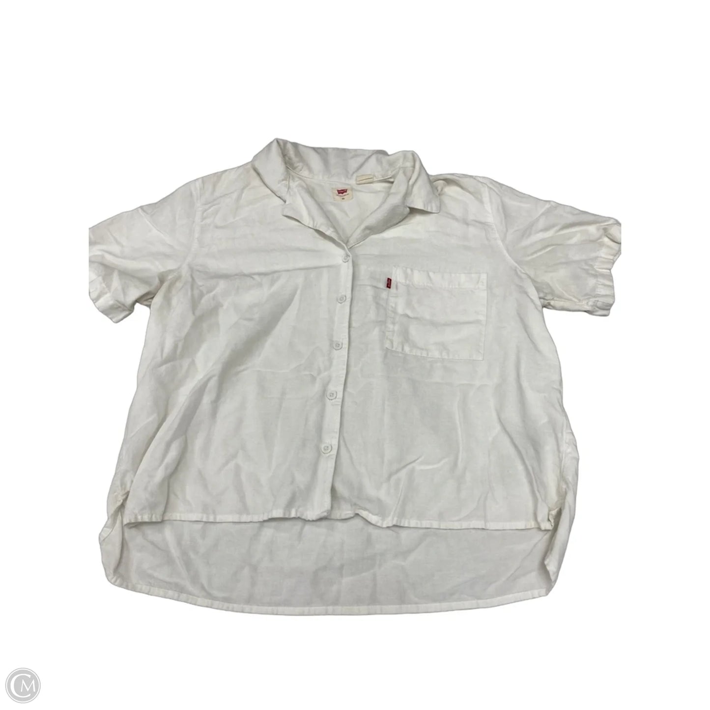 Top Short Sleeve By Levis In Cream, Size: Xl