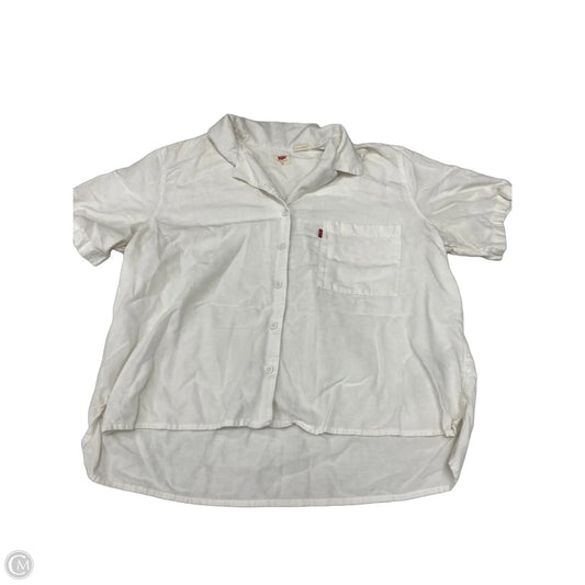 Top Short Sleeve By Levis In Cream, Size: Xl