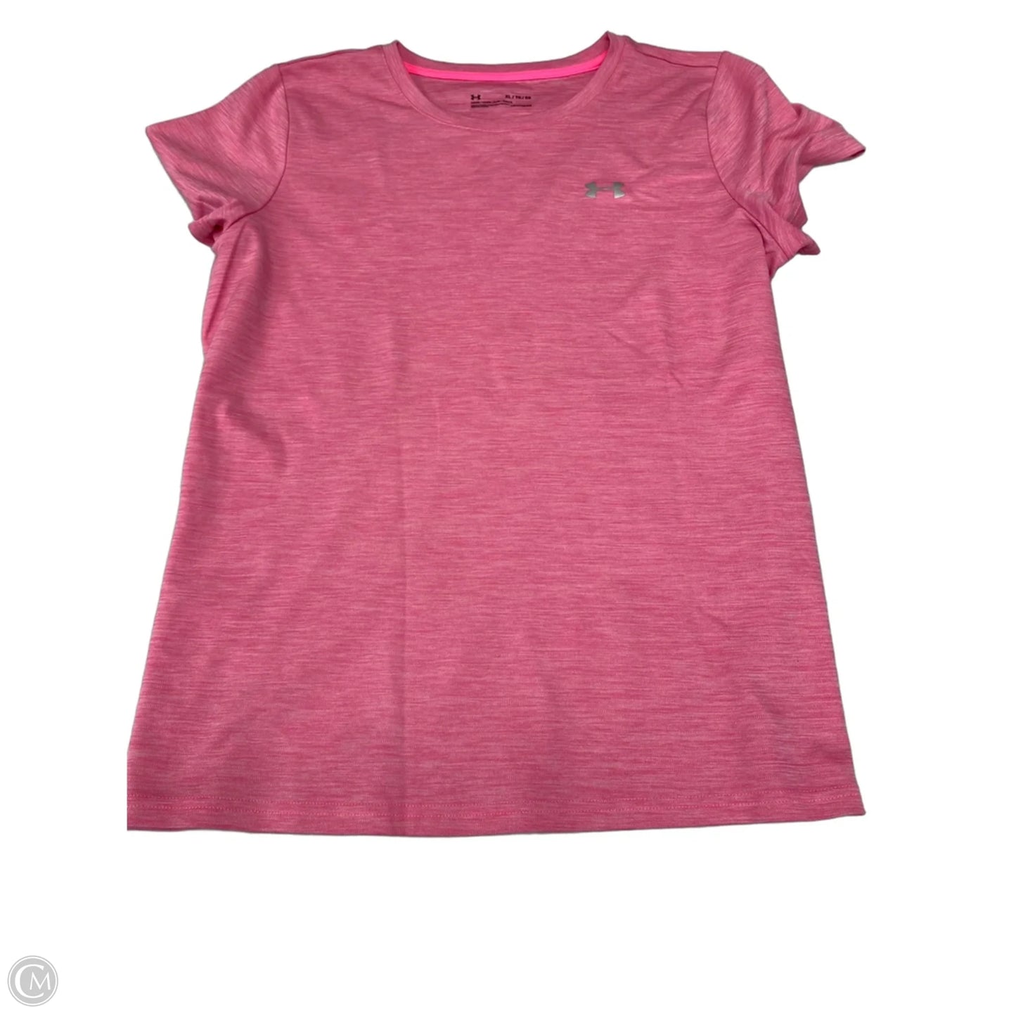 Athletic Top Short Sleeve By Under Armour In Pink, Size: Xl