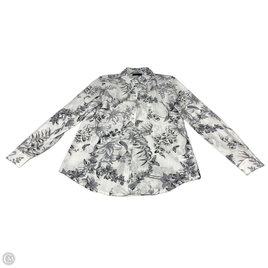 Blouse Long Sleeve By T Tahari In Black & White, Size: S