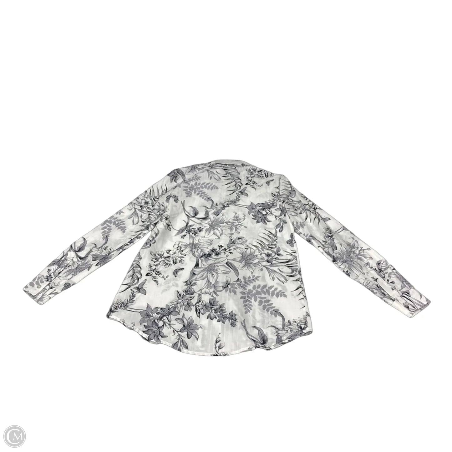 Blouse Long Sleeve By T Tahari In Black & White, Size: S