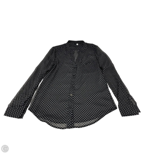 Blouse Long Sleeve By Kut In Black & White, Size: S