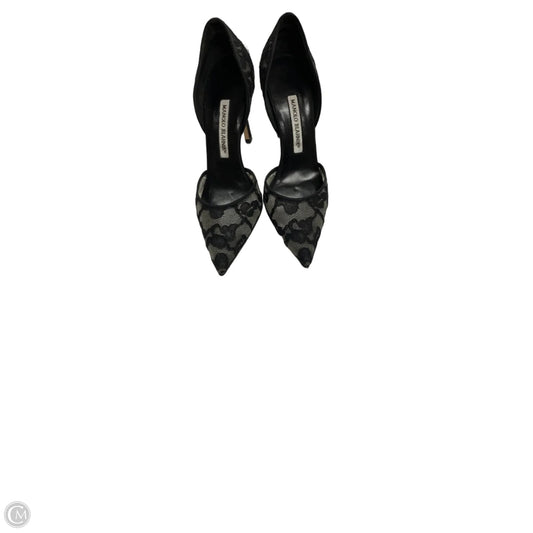 Shoes Luxury Designer By Manolo Blahnik In Black, Size: 7