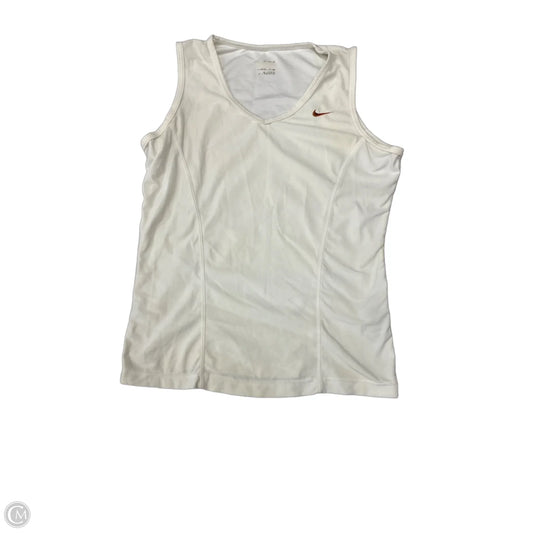 Athletic Tank Top By Nike In Cream, Size: S