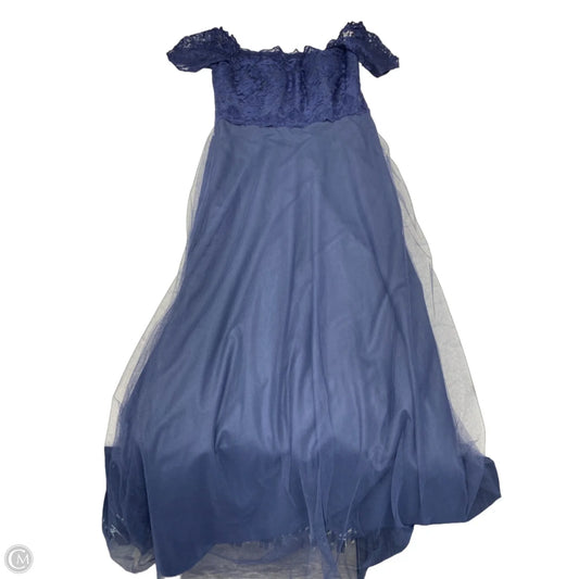 Dress Party Long By Clothes Mentor In Navy, Size: Xl