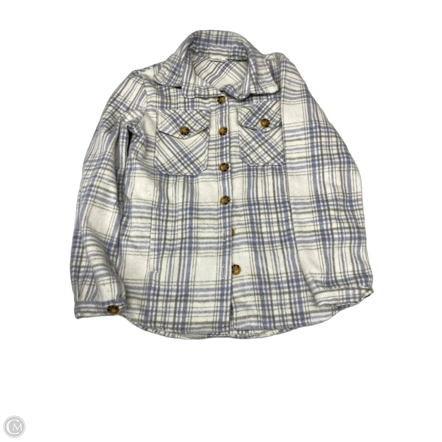 Jacket Shirt By Cme In Plaid Pattern, Size: M