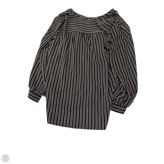 Blouse Long Sleeve By Loft In Striped Pattern, Size: Xl