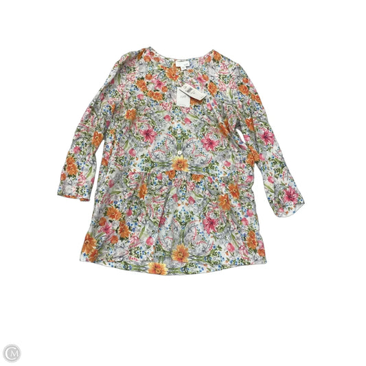Blouse 3/4 Sleeve By J. Jill In Floral Print, Size: Xs
