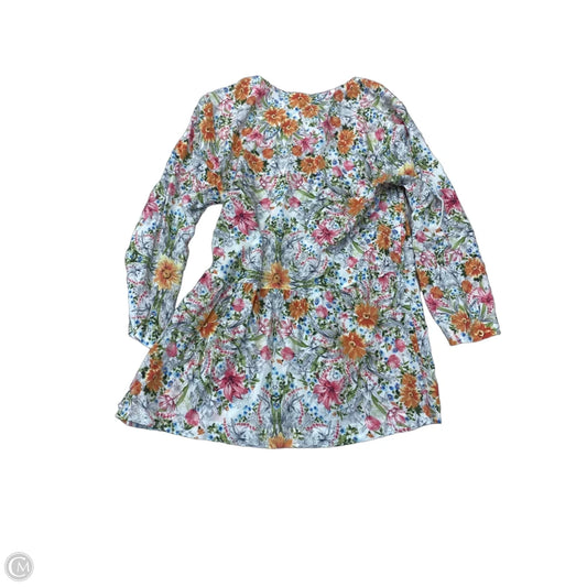 Blouse 3/4 Sleeve By J. Jill In Floral Print, Size: Xs