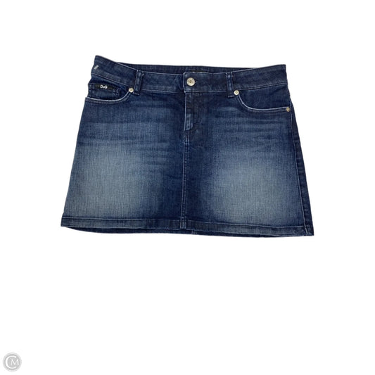 Skirt Luxury Designer By Dolce And Gabbana In Blue Denim, Size: 6