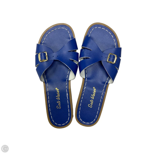 Sandals Flats By Saltwater Luxe In Blue, Size: 6