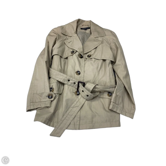 Coat Trench Coat By Jones New York In Beige, Size: L