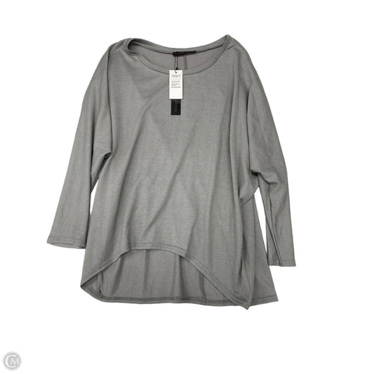 Top 3/4 Sleeve By Zanzea In Grey, Size: Xxl