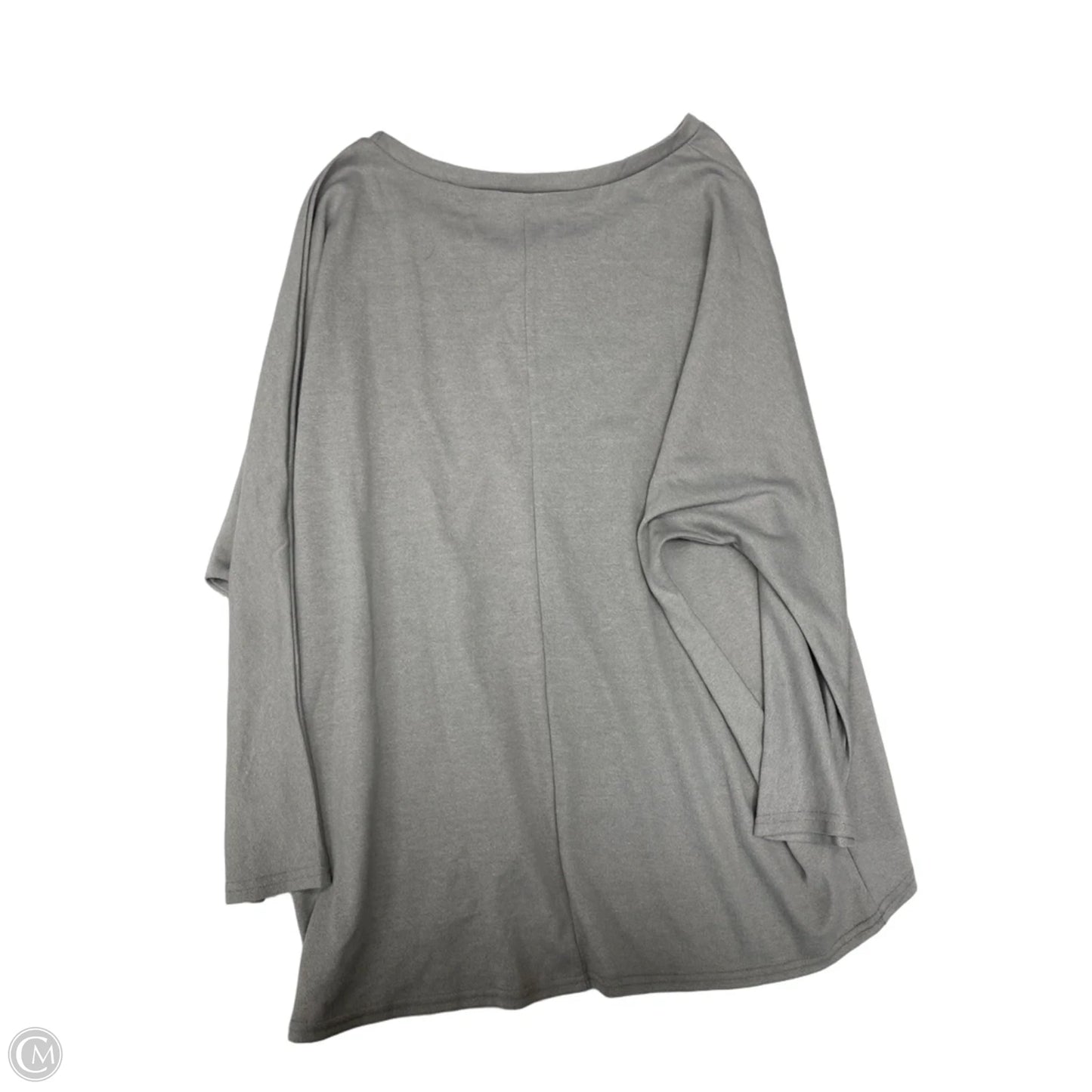 Top 3/4 Sleeve By Zanzea In Grey, Size: Xxl