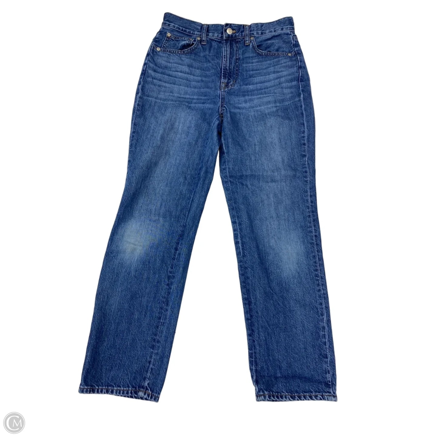 Jeans Straight By Madewell In Blue Denim, Size: 4