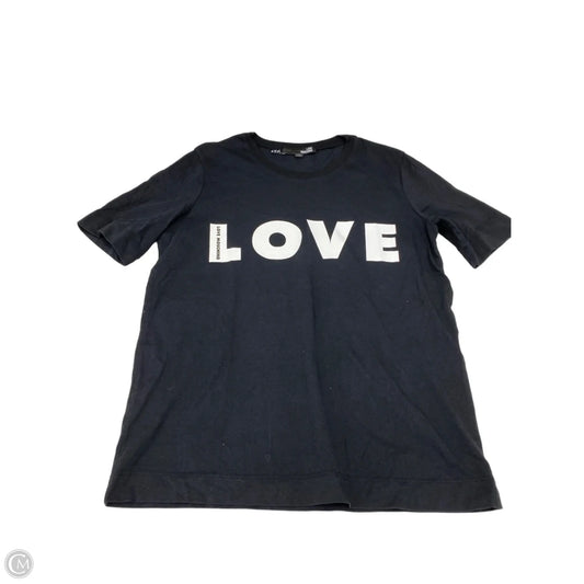 Top Short Sleeve By Love Moschino In Black, Size: S