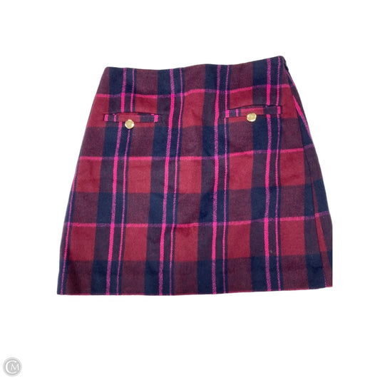 Skirt Mini & Short By Loft In Plaid Pattern, Size: 6