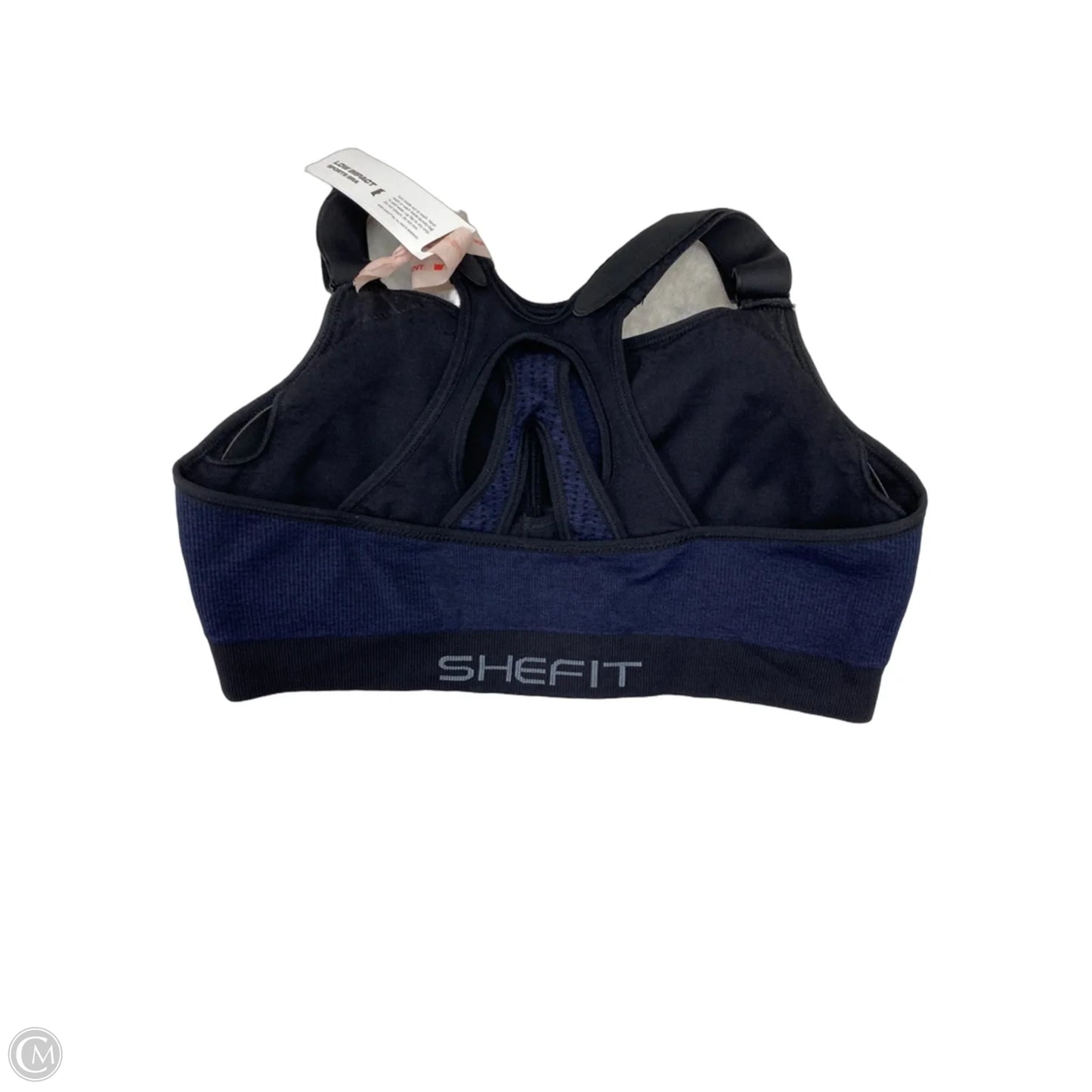 Athletic Bra By Cmc In Black & Blue, Size: L